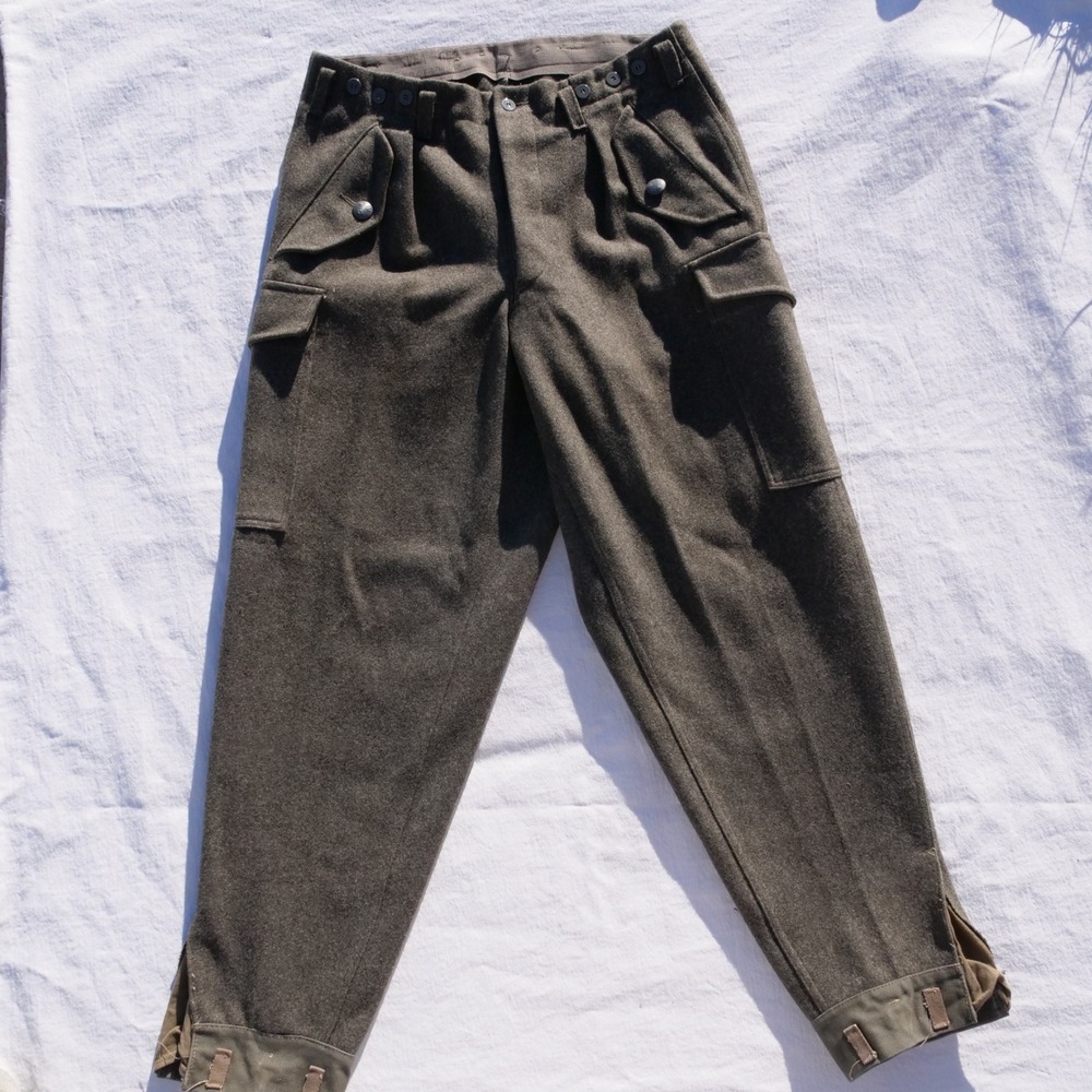1961‎ vintage Swedish wool military cargo pants